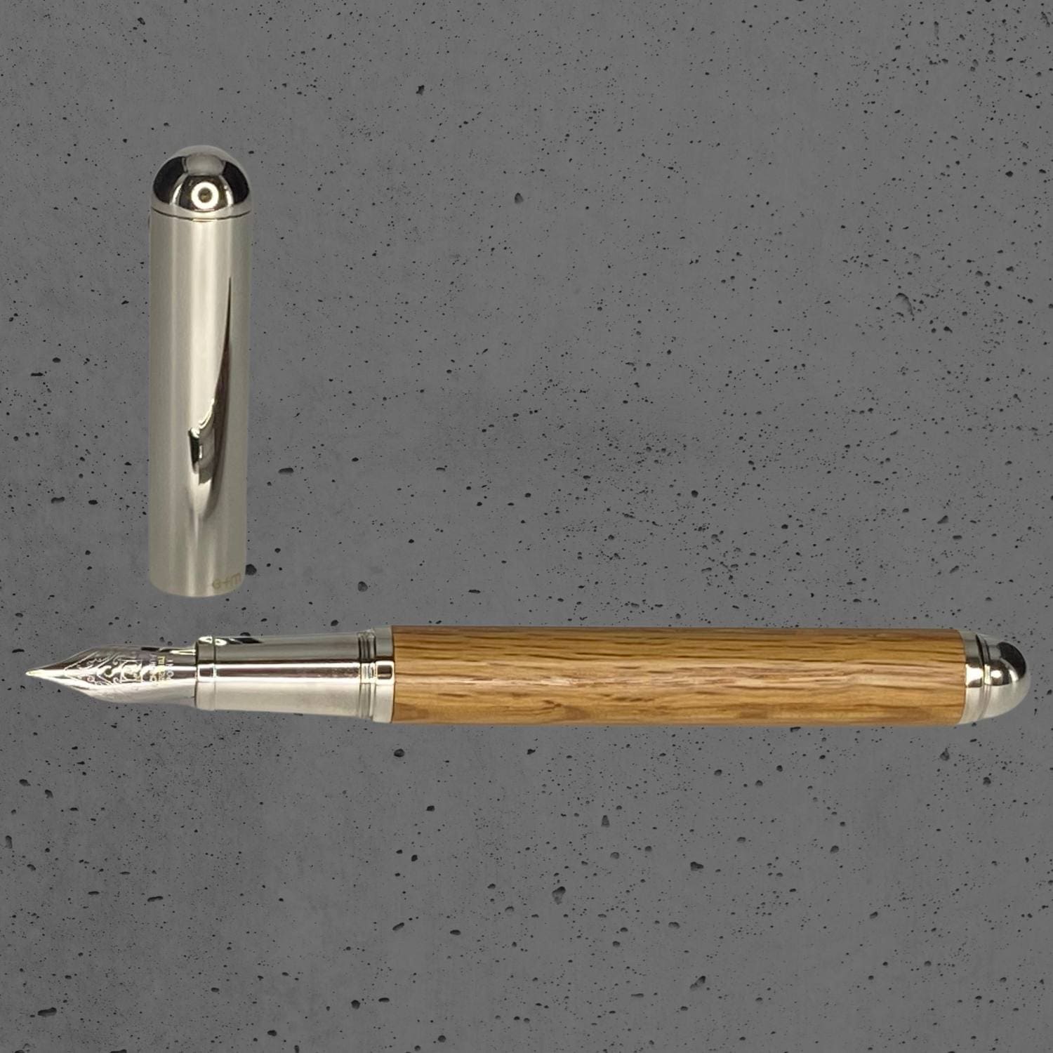 CONTRACT Oak antik Weißbronze Füllfederhalter | e+m Holzprodukte