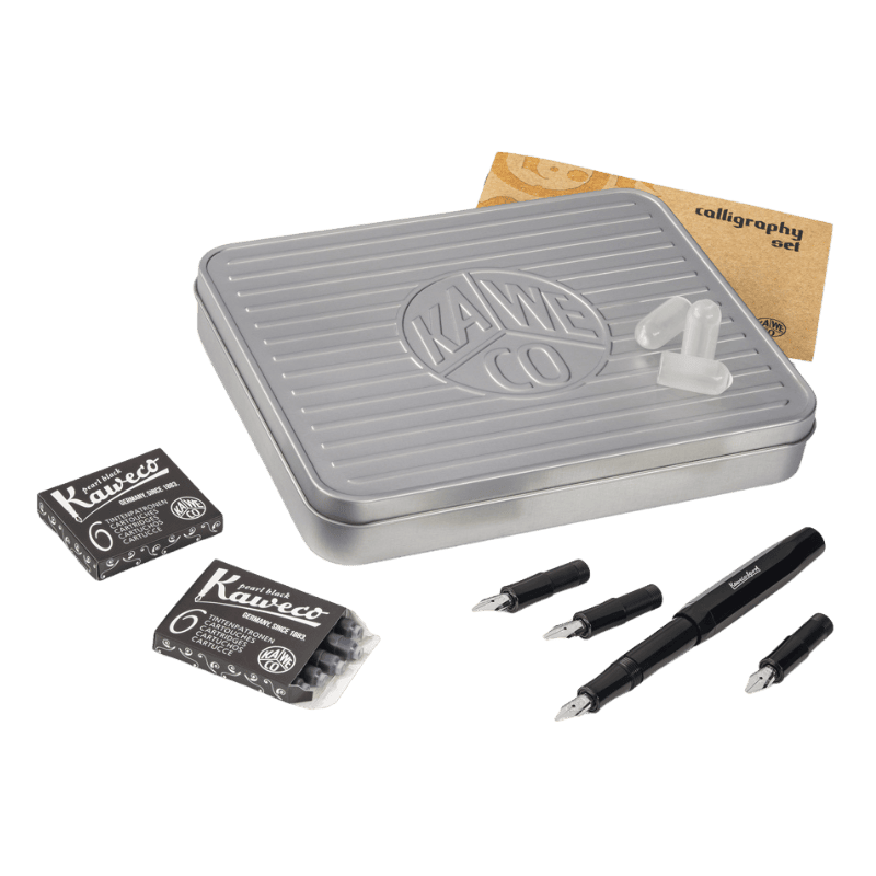 Kaweco Kalligrafie-Set 4 Federn schwarz in Dose