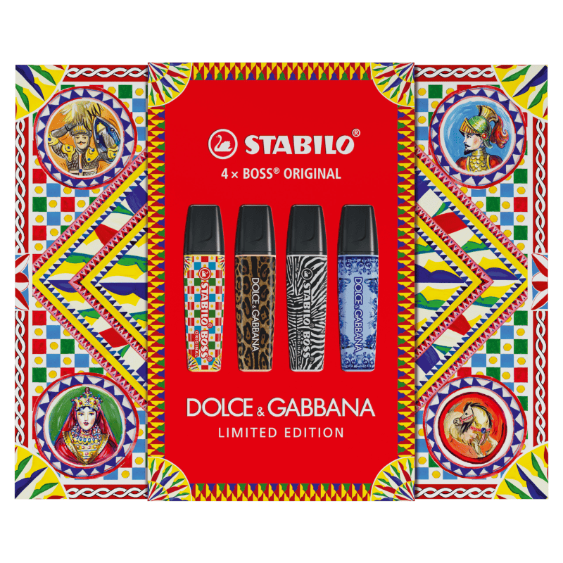 STABILO BOSS ORIGINAL x DOLCE&GABBANA Textmarker 4er PremiumBox