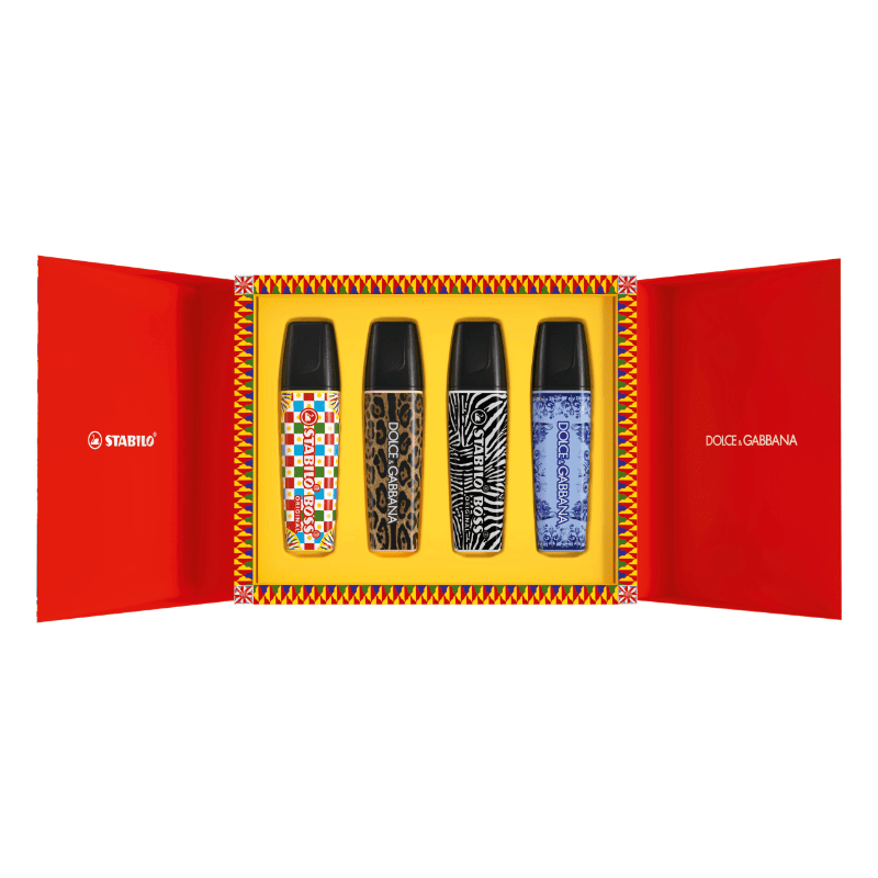 STABILO BOSS ORIGINAL x DOLCE&GABBANA Textmarker 4er PremiumBox