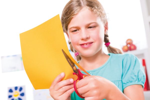 Schulschere Griffix blau, Linkshänder