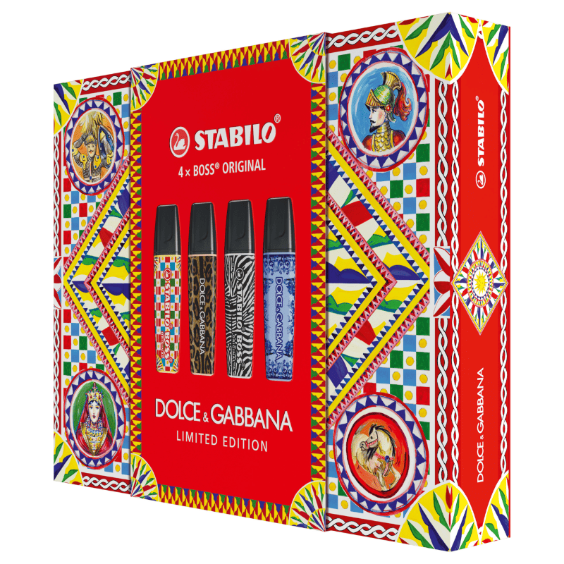 STABILO BOSS ORIGINAL x DOLCE&GABBANA Textmarker 4er PremiumBox