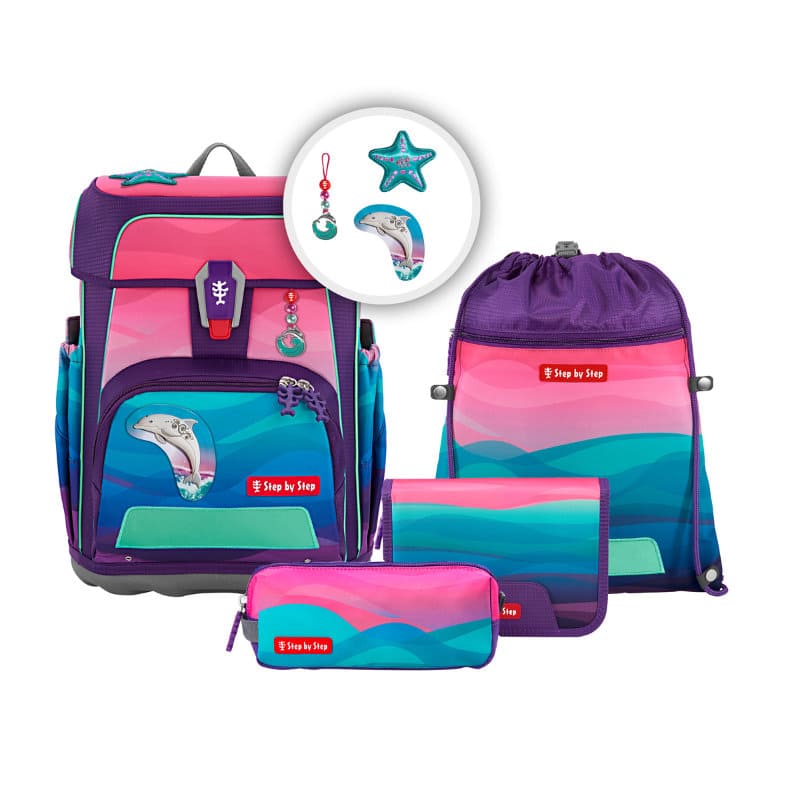 CLOUD Ocean Dolphin Lana Schulranzen-Set  5-tlg. | Step by Step