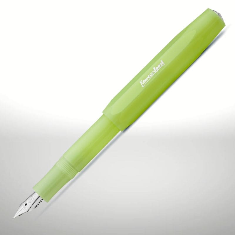 Kaweco FROSTED SPORT Füllhalter Fine Lime Feder M