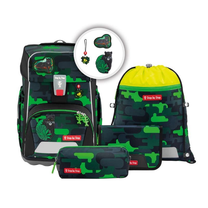  GIANT Black Cat Chiko Schulrucksack-Set 5-teilig | Step by Step