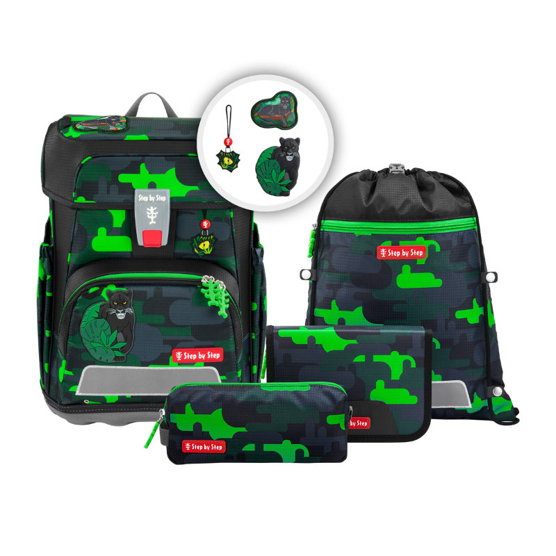 CLOUD Schulranzen-Set  5-tlg. Black Cat Chiko | Step by Step