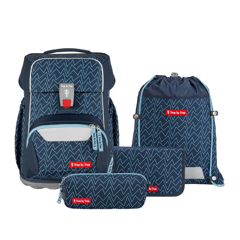 BASIS Blue Lines Schulranzenset 4-teilig | Step by Step