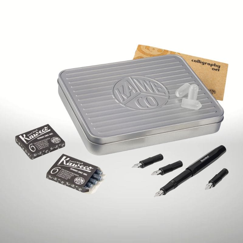 Kaweco Kalligrafie-Set 4 Federn schwarz in Dose