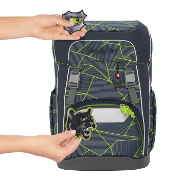 Step by Step GIANT Schulrucksack-Set „Dark Cat Chiko“