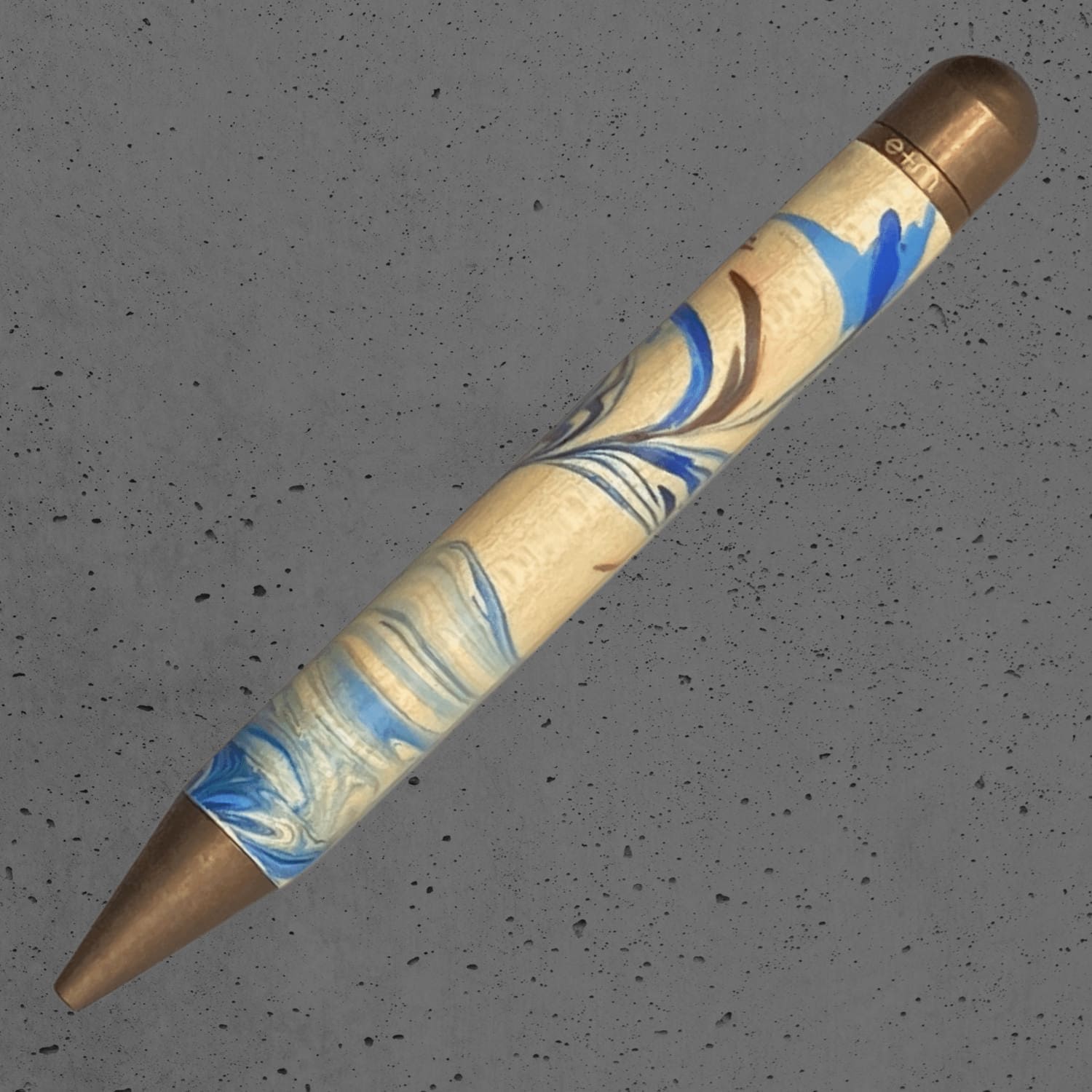 Marble 1899 Drehkugelschreiber Ahorn Mocca marmoriert | e+m Holzprodukte