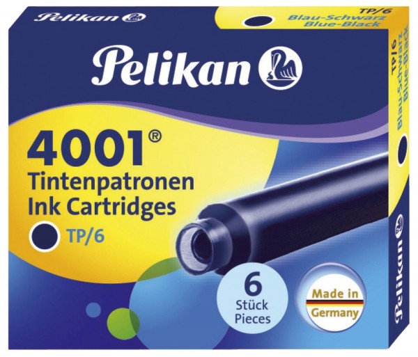 Pelikan® Tintenpatrone 4001® TP/6 - blauschwarz, 6 Patronen