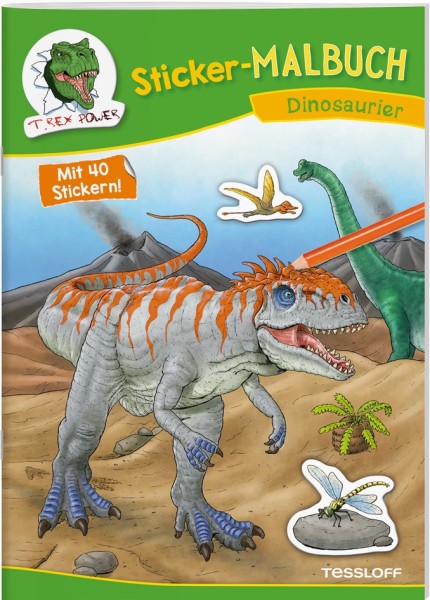 Tessloff Sticker- Malbuch. Dinosaurier