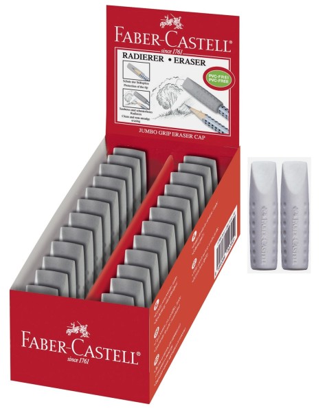 Faber-Castell Radierer Jumbo GRIP ERASER CAP, Kunststoff