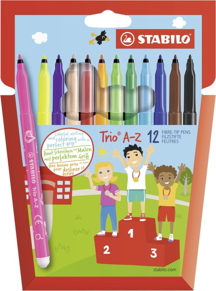 STABILO TRIO Fasermaler Trio A-Z Etui 12 Stück