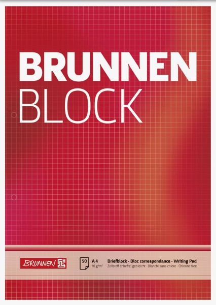 Brunnen Briefblock A4 BRUNNEN kar gelocht