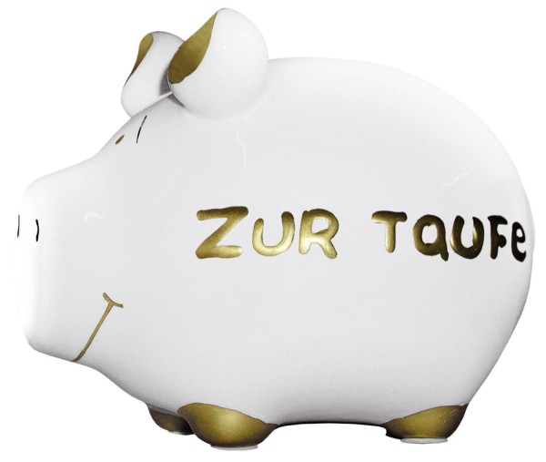 KCG Spardose Schwein "Zur Taufe" - Keramik, klein