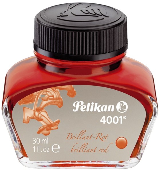Pelikan® Tinte 4001® - 30 ml Glasflacon, brillant-rot