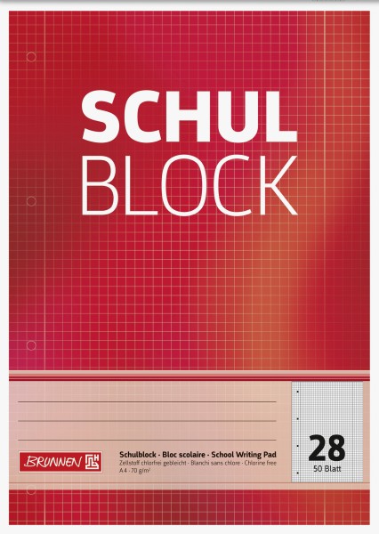 Brunnen Schulblock A4 Lin28 50Bl