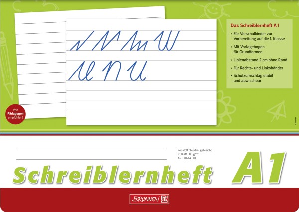 Brunnen Schreiblernheft A4quer Lin A1