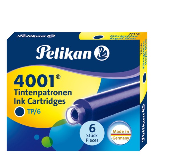 Pelikan® Tintenpatrone 4001® TP/6 - königsblau, 6 Patronen