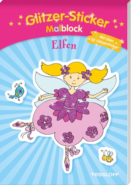 Tessloff Glitzer-Sticker-Malblock Elfen-Copy