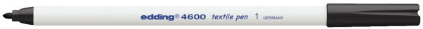 Edding 4600 Textilmarker- Rundspitze, 1 mm, schwarz