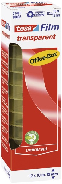 tesa® Klebefilm Office Box - transparent 12 St., Bandgröße (L x B): 10 m x 12 mm