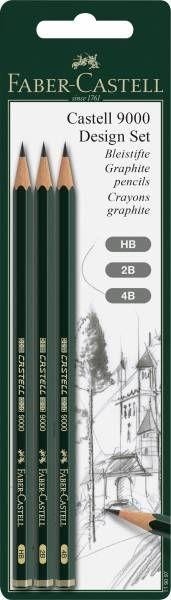 Faber-Castell Bleistift CASTELL 9000 Design Set BK