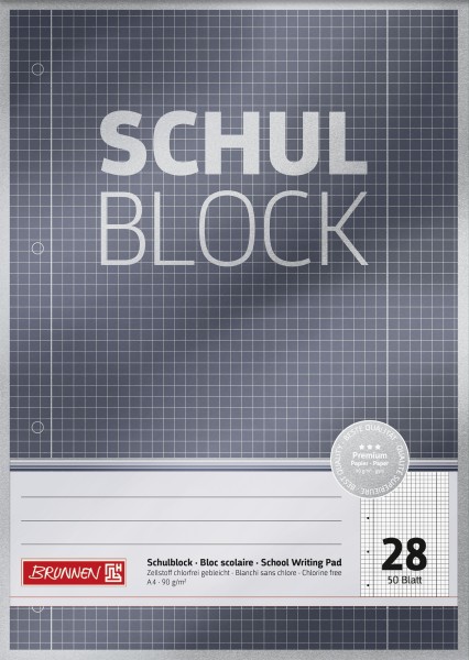 Brunnen Schulblock A4 Lin28 50Bl Premium
