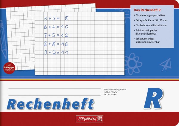 Brunnen Rechenheft A5quer Lin R 16Bl