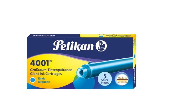 Pelikan Tintenpatrone 4001 GTP/5 - türkis, 5 Patronen