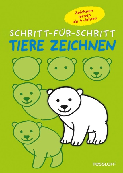 Tessloff Schritt-für-Schritt Tiere zeichnen